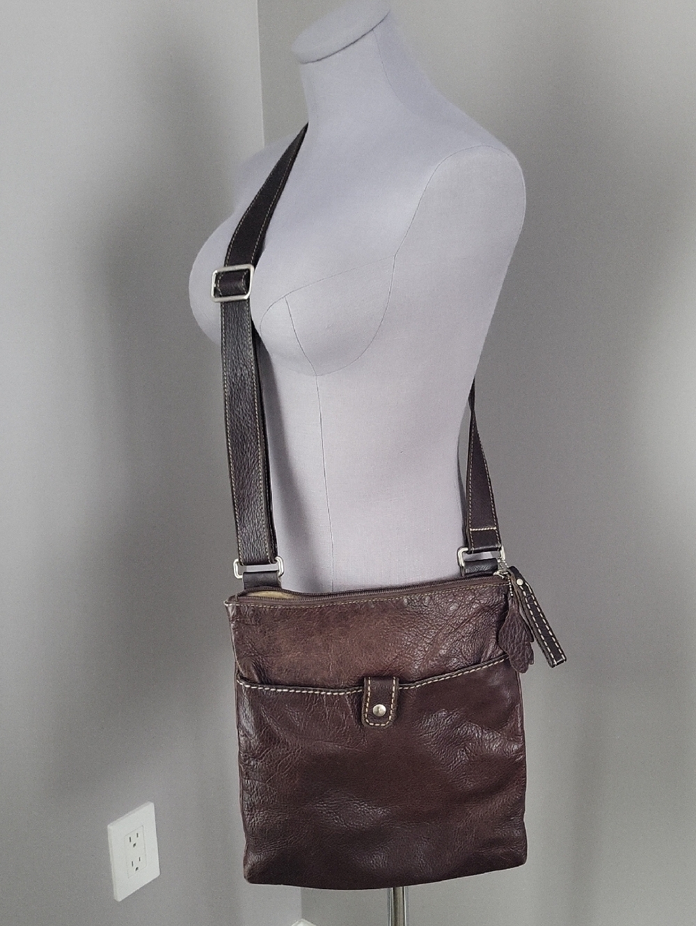 Vintage 90s/00s Roots "Venetian Village" Crossbody Bag - Made in Canada - Picture 2 of 12